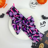 Skulls and Pumpkins Halloween Bow