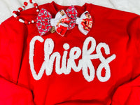 Chiefs Yarn Embroidered Sweatshirt - Red