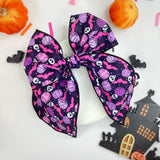 Skulls and Pumpkins Halloween Bow