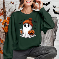 Cute Coffee Ghost Halloween Sweatshirt