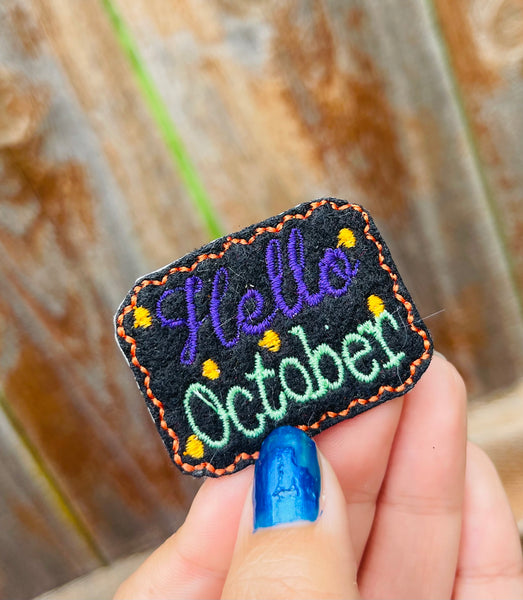 Hello October Feltie - Uncut Sheet of Four