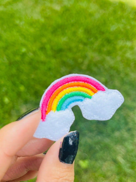 Rainbow Clouds Feltie - Uncut Sheet of Four