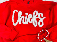 Chiefs Yarn Embroidered Sweatshirt - Red