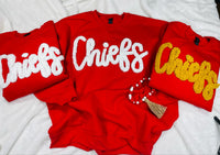 Chiefs Yarn Embroidered Sweatshirt - Red