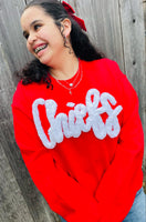 Chiefs Yarn Embroidered Sweatshirt - Red