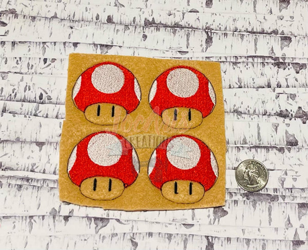 Mushroom Head Feltie - Uncut Sheet of Four