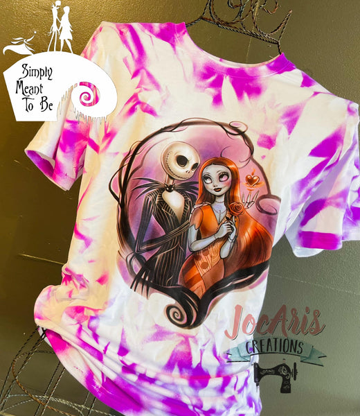 True Love Jack and Sally Halloween Sublimated Tee